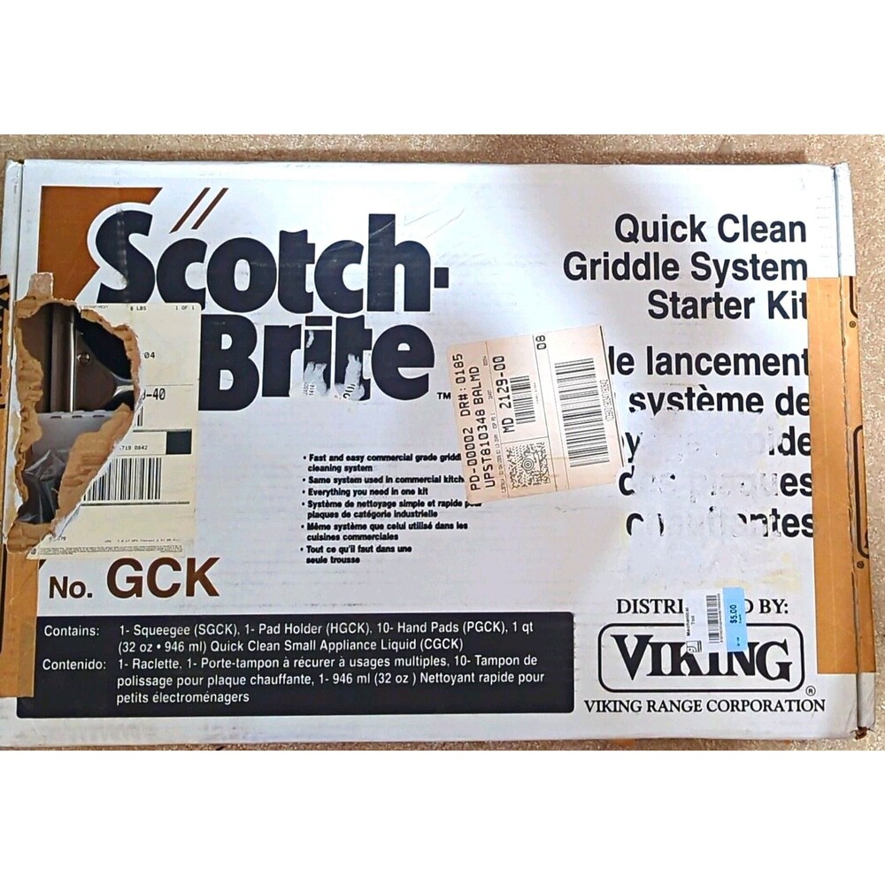 Scotch-Brite Quick Clean Griddle Starter Kit GCK, Black Carbon Steel, 10"